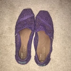 Purple crochet toms